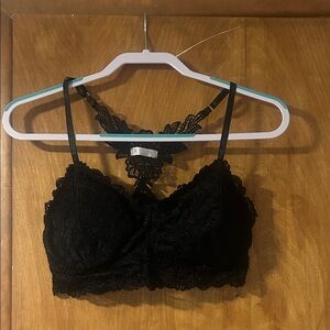 Elegant Black Lace Halter Bralette